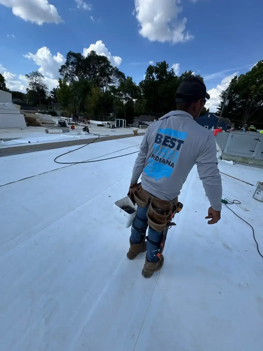 Commercial roofing by Rensselaer Commercial Roofing near Lafayette, IN